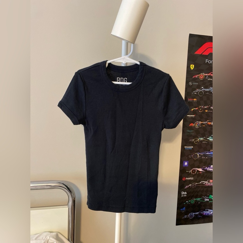 BDG Women’s Short Sleeve Crewneck Tee in Black